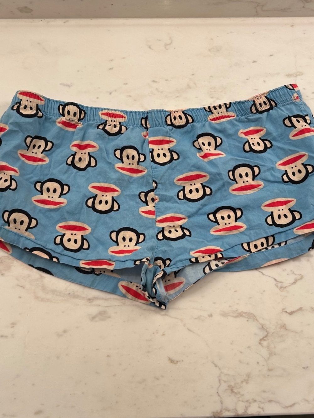 Paul Frank Blue Julius Monkey Print Pajama Shorts Size Medium